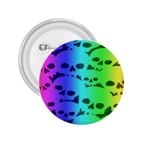 Rainbow Skull Collection 2.25  Button from ArtsNow.com Front