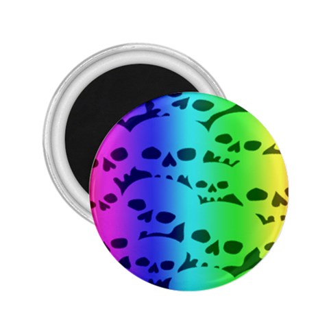 Rainbow Skull Collection 2.25  Magnet from ArtsNow.com Front