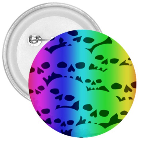 Rainbow Skull Collection 3  Button from ArtsNow.com Front