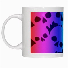 Rainbow Skull Collection White Mug from ArtsNow.com Left