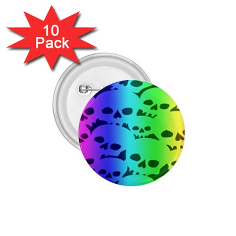 Rainbow Skull Collection 1.75  Button (10 pack)  from ArtsNow.com Front