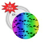 Rainbow Skull Collection 2.25  Button (10 pack)