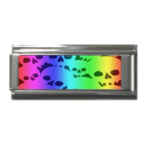 Rainbow Skull Collection Superlink Italian Charm (9mm) from ArtsNow.com Front