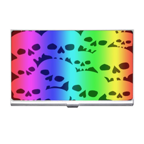 Rainbow Skull Collection Business Card Holder from ArtsNow.com Front