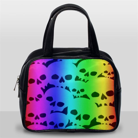 Rainbow Skull Collection Classic Handbag (Two Sides) from ArtsNow.com Back