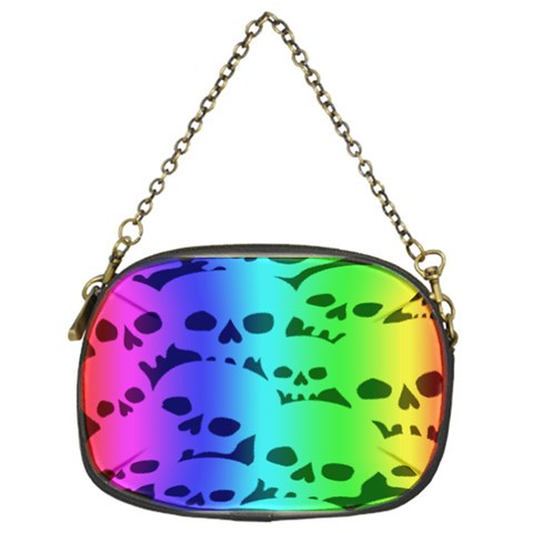 Rainbow Skull Collection Chain Purse (One Side) from ArtsNow.com Front