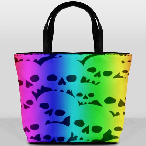 Rainbow Skull Collection Bucket Bag from ArtsNow.com Back