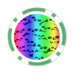 Rainbow Skull Collection Poker Chip Card Guard (10 pack) from ArtsNow.com Front