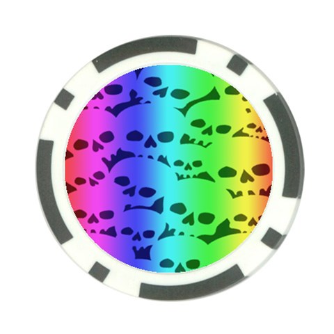 Rainbow Skull Collection Poker Chip Card Guard (10 pack) from ArtsNow.com Back