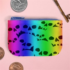 Rainbow Skull Collection Mini Coin Purse from ArtsNow.com Front