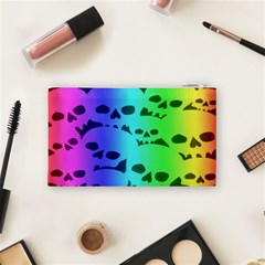 Rainbow Skull Collection Cosmetic Bag (Small) from ArtsNow.com Back