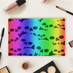 Rainbow Skull Collection Cosmetic Bag (Large) from ArtsNow.com Front