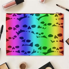 Rainbow Skull Collection Cosmetic Bag (XL) from ArtsNow.com Back