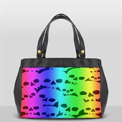 Rainbow Skull Collection Oversize Office Handbag (Two Sides) from ArtsNow.com Front