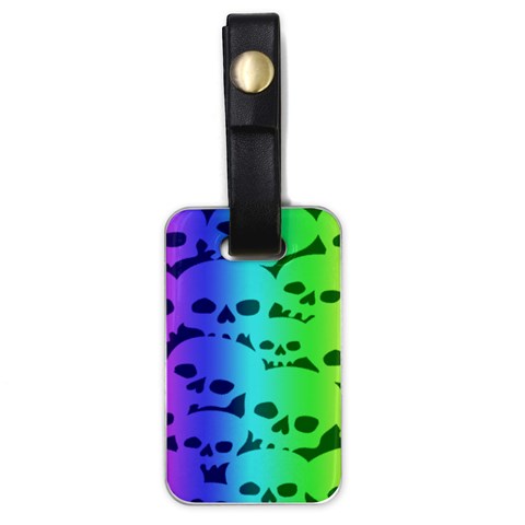 Rainbow Skull Collection Luggage Tag (one side) from ArtsNow.com Front