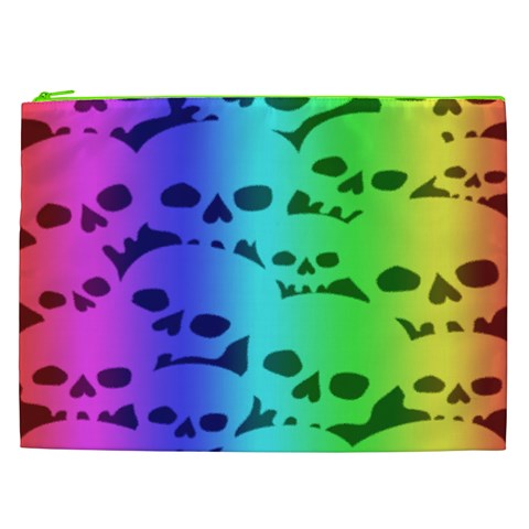 Rainbow Skull Collection Cosmetic Bag (XXL) from ArtsNow.com Front