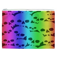 Rainbow Skull Collection Cosmetic Bag (XXL) from ArtsNow.com Front