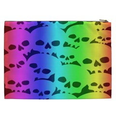 Rainbow Skull Collection Cosmetic Bag (XXL) from ArtsNow.com Back