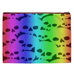 Rainbow Skull Collection Cosmetic Bag (XXL) from ArtsNow.com Back