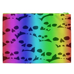 Rainbow Skull Collection Cosmetic Bag (XXL) from ArtsNow.com Back