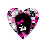 Scene Kid Girl Skull Magnet (Heart)