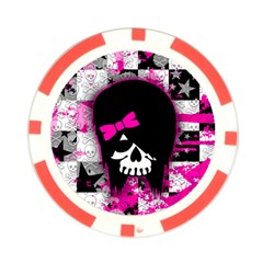 Scene Kid Girl Skull Poker Chip Card Guard from ArtsNow.com Front