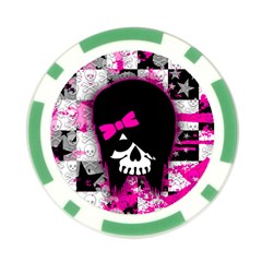 Scene Kid Girl Skull Poker Chip Card Guard from ArtsNow.com Front