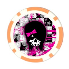 Scene Kid Girl Skull Poker Chip Card Guard from ArtsNow.com Front