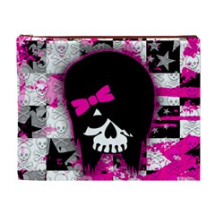 Scene Kid Girl Skull Cosmetic Bag (XL) from ArtsNow.com Front