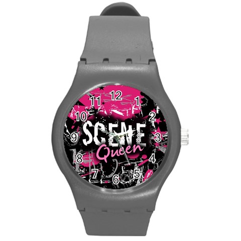 Scene Queen Round Plastic Sport Watch Medium from ArtsNow.com Front