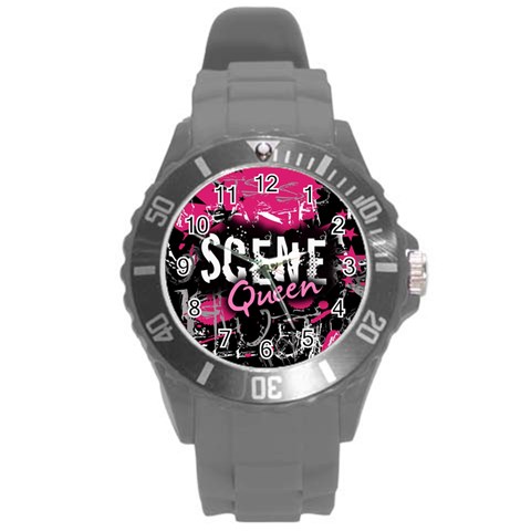 Scene Queen Round Plastic Sport Watch Large from ArtsNow.com Front