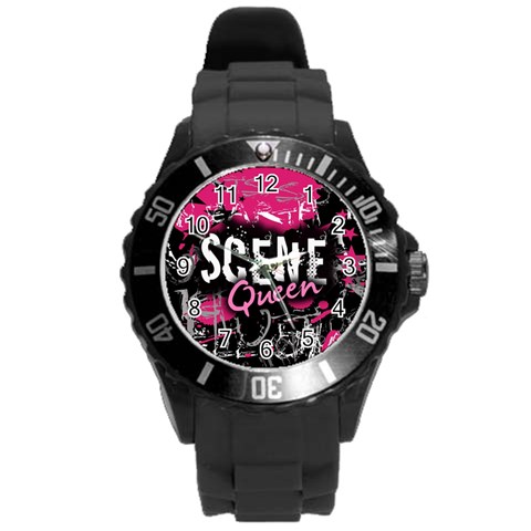 Scene Queen Round Plastic Sport Watch Large from ArtsNow.com Front