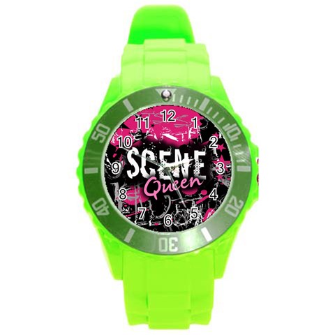 Scene Queen Round Plastic Sport Watch Large from ArtsNow.com Front