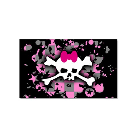 Scene Skull Splatter Sticker Rectangular (100 pack) from ArtsNow.com Front