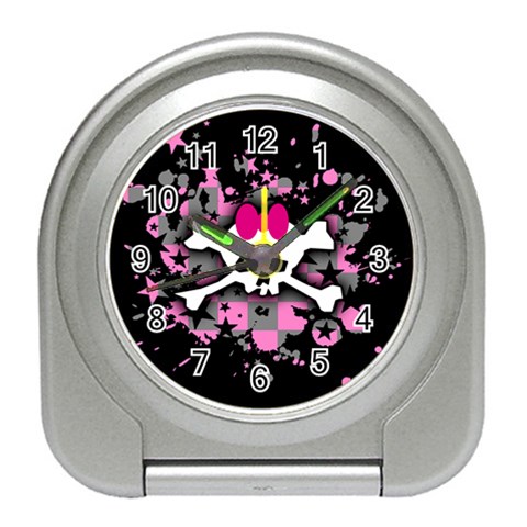 Scene Skull Splatter Travel Alarm Clock from ArtsNow.com Front