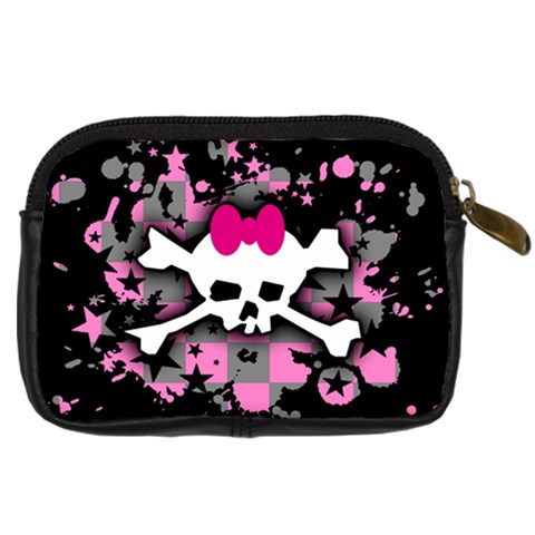 Scene Skull Splatter Digital Camera Leather Case from ArtsNow.com Back