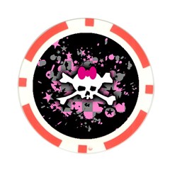 Scene Skull Splatter Poker Chip Card Guard (10 pack) from ArtsNow.com Front