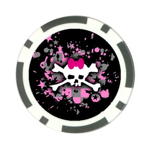 Scene Skull Splatter Poker Chip Card Guard (10 pack) from ArtsNow.com Back