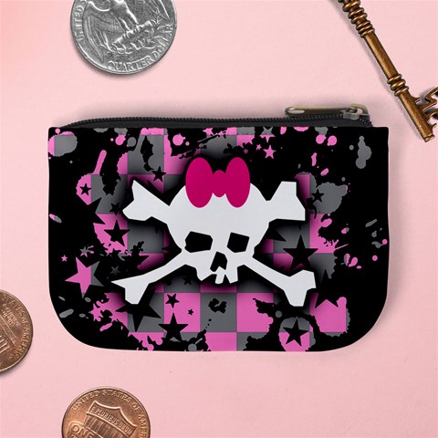 Scene Skull Splatter Mini Coin Purse from ArtsNow.com Back