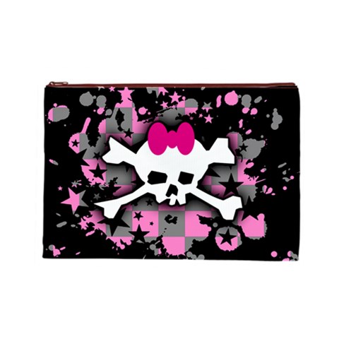 Scene Skull Splatter Cosmetic Bag (Large) from ArtsNow.com Front