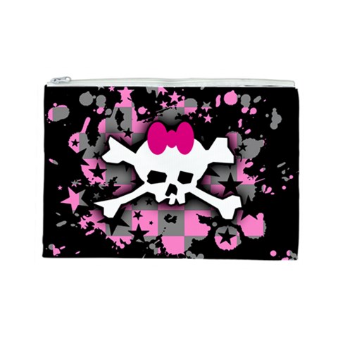 Scene Skull Splatter Cosmetic Bag (Large) from ArtsNow.com Front