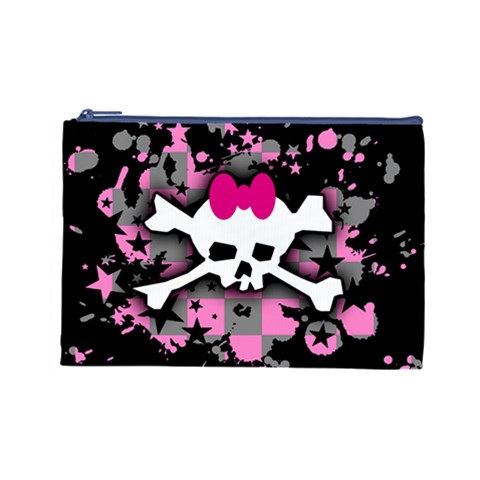 Scene Skull Splatter Cosmetic Bag (Large) from ArtsNow.com Front