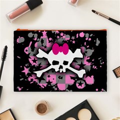 Scene Skull Splatter Cosmetic Bag (Large) from ArtsNow.com Front