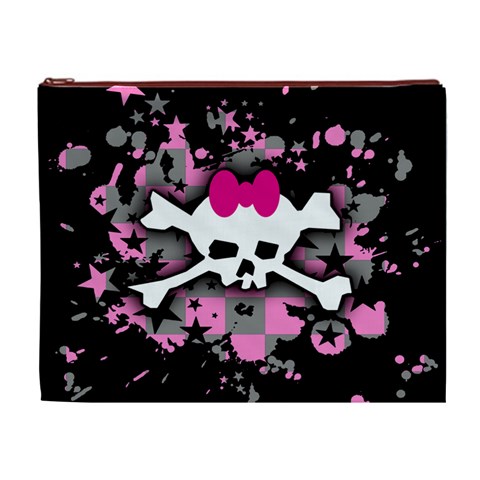 Scene Skull Splatter Cosmetic Bag (XL) from ArtsNow.com Front