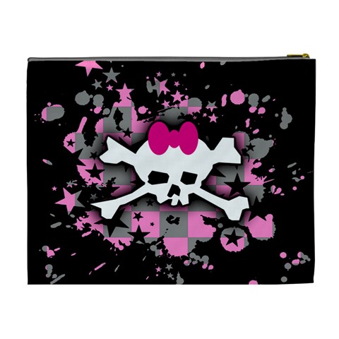 Scene Skull Splatter Cosmetic Bag (XL) from ArtsNow.com Back