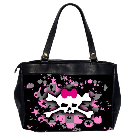 Scene Skull Splatter Oversize Office Handbag (Two Sides) from ArtsNow.com Back