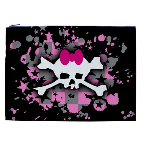 Scene Skull Splatter Cosmetic Bag (XXL) from ArtsNow.com Front