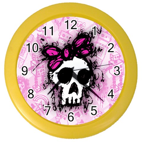 Sketched Skull Princess Color Wall Clock from ArtsNow.com Front