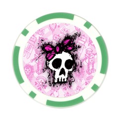 Sketched Skull Princess Poker Chip Card Guard from ArtsNow.com Front