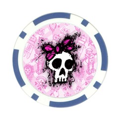 Sketched Skull Princess Poker Chip Card Guard from ArtsNow.com Front